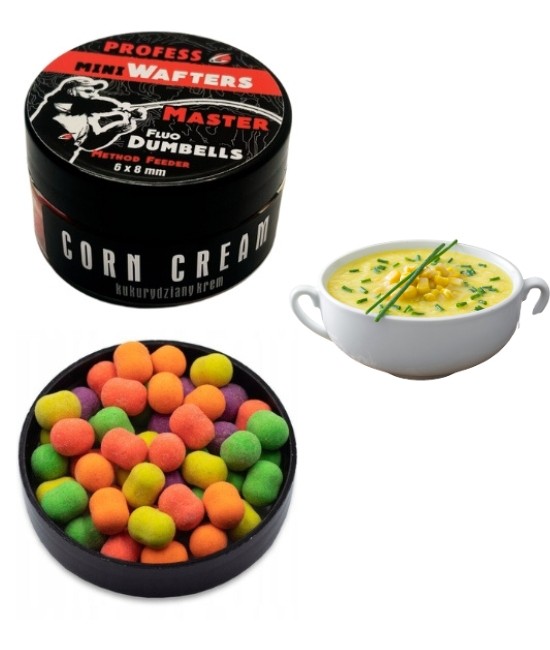MINI Dumbell Wafters FLUO MASTER  –CORN CREA 6x8ml