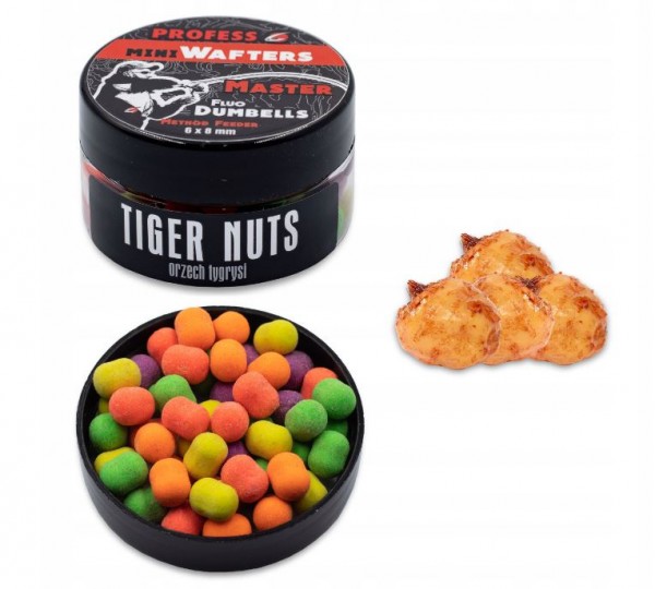 MINI Dumbell Wafters FLUO MASTER– TIGER NUTS 6x8ml