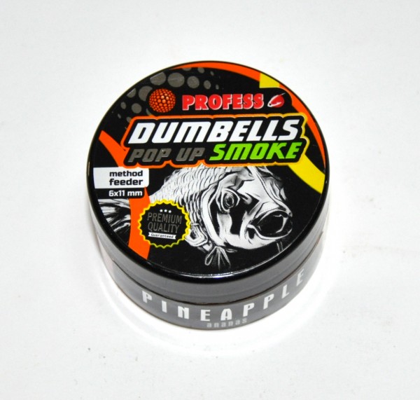Pellet Dumbells PopUp Smoke Fluo 6x11 mm 8g ANANAS