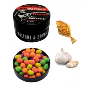 MINI Dumbell Wafters FLUO MASTER– HALIBUT & GARLI 