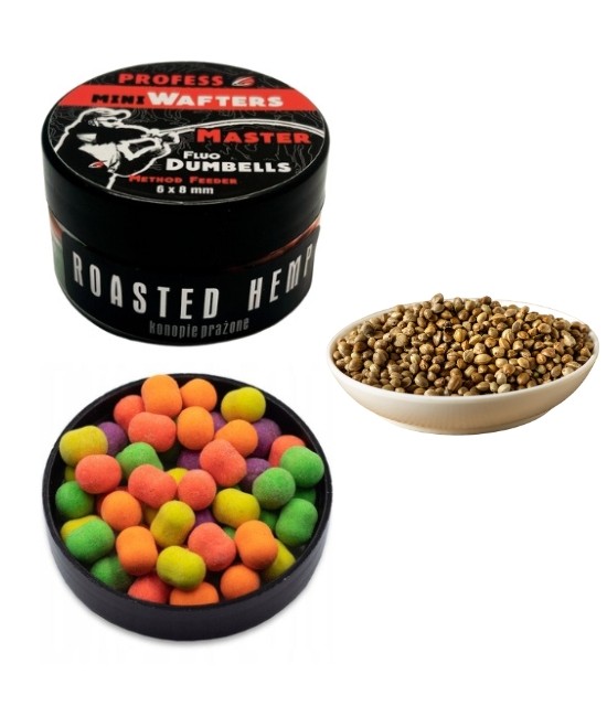 MINI Dumbell Wafters FLUO MASTER– ROASTED HEMP 